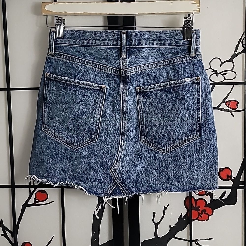 Agolde Quinn High Rise Denim Mini Skirt 25 - Picture 10 of 10
